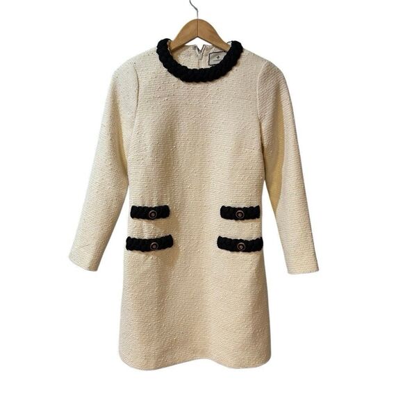 Tuckernuck Dresses & Skirts - Tuckernuck Womens Cream Sheath Dress with Peter Pan Collar Size XS